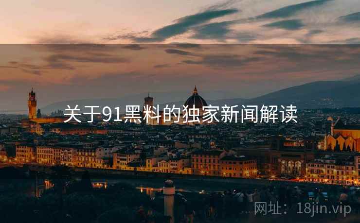 关于91黑料的独家新闻解读 关于91黑料的独家新闻解读