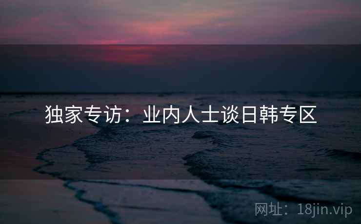 独家专访:业内人士谈日韩专区 独家专访:业内人士谈日韩专区