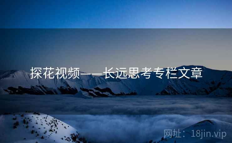 探花视频——长远思考专栏文章 探花视频——长远思考专栏文章